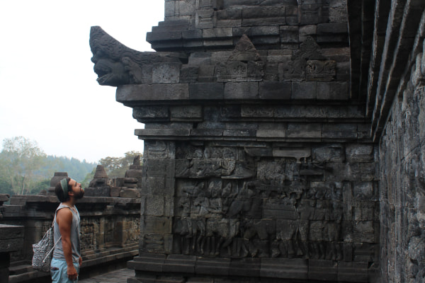 Detalle de la fachada del Borobudur