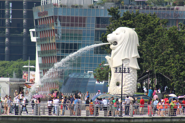 Estatua de Merlion en Singapur