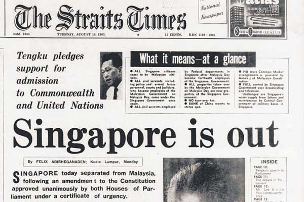Singapur es expulsada de la Federación Malaya