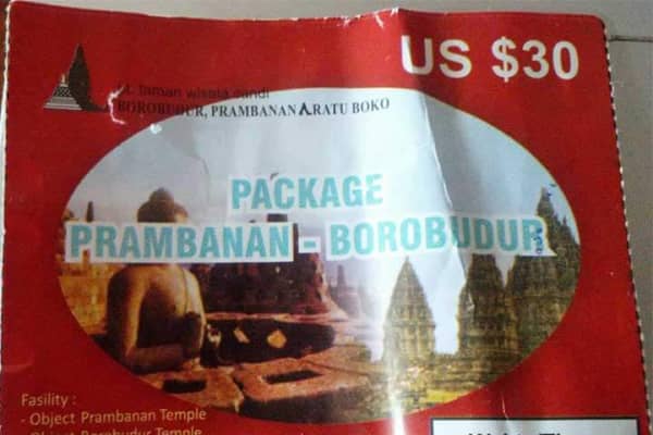 Ticket combinado de los templos Borobudur y Prambanan